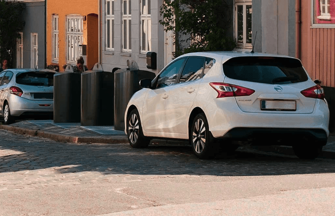 Image of a car parked in the street